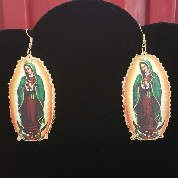 Lady of Guadalupe Earrings. Virgin. Virgen - Picture 9 of 9